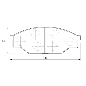 Meiya Meiya 2.2i 491QE 4 Cyl 2237 Eng 2007-2009 Front Brake Pads