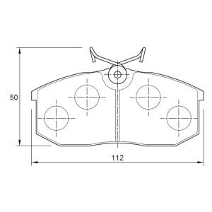 Ford Courier 3000 Essex V6 Eng 1995-1997 Front Brake Pads