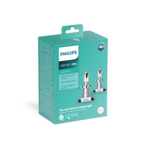 Philips H4 Ultinon LED 6200K +160% Brighter Light Car Headlight LED Bulb 11342ULWX2